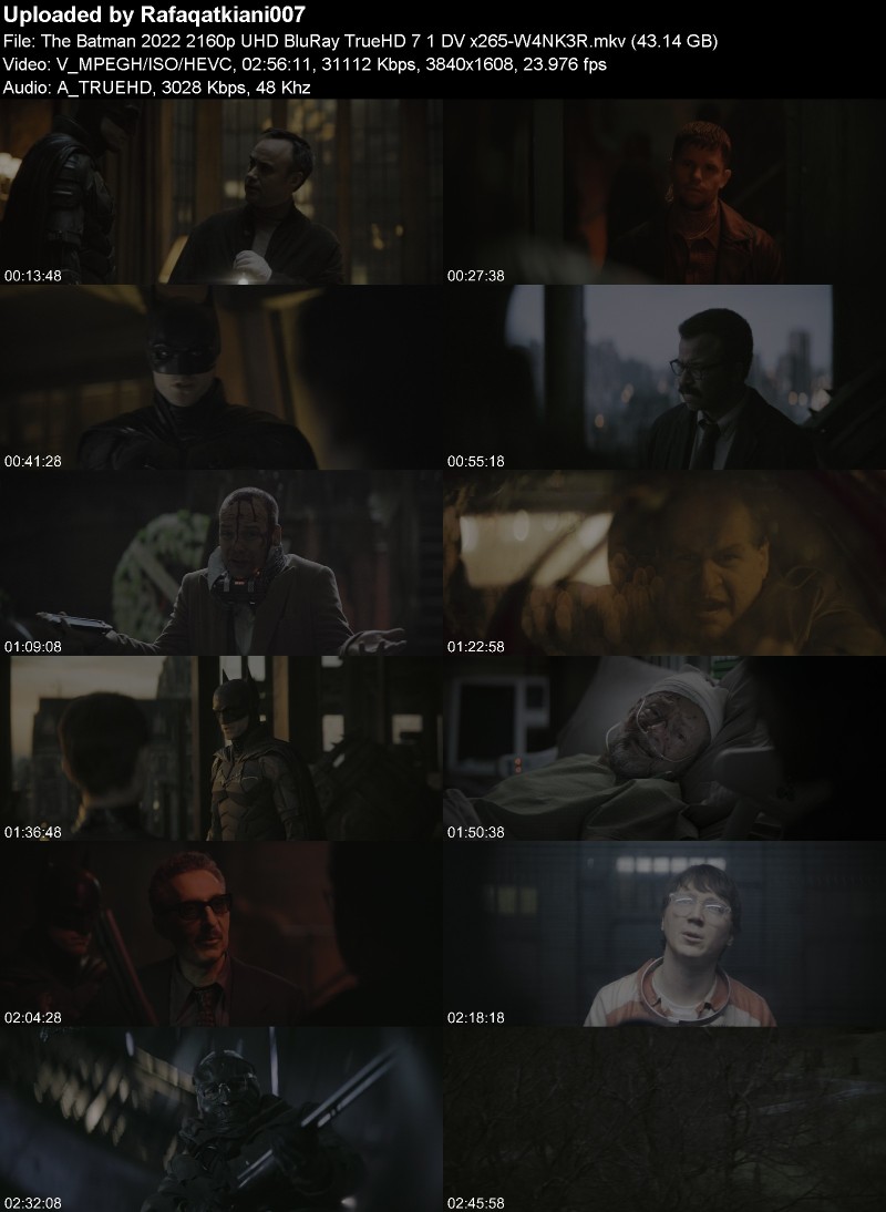The Batman 2022 2160p UHD BluRay TrueHD 7 1 DV x265-W4NK3R The Batman 2022 2160p UHD BluRay TrueHD 7 1 DV x265-W4NK3R